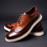 Men's Leather Wingtip Oxford Hybrid Dress Shoes