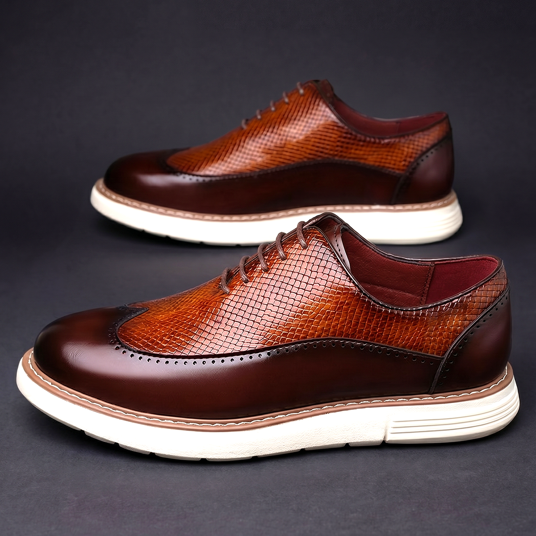 Men's Leather Wingtip Oxford Hybrid Dress Shoes