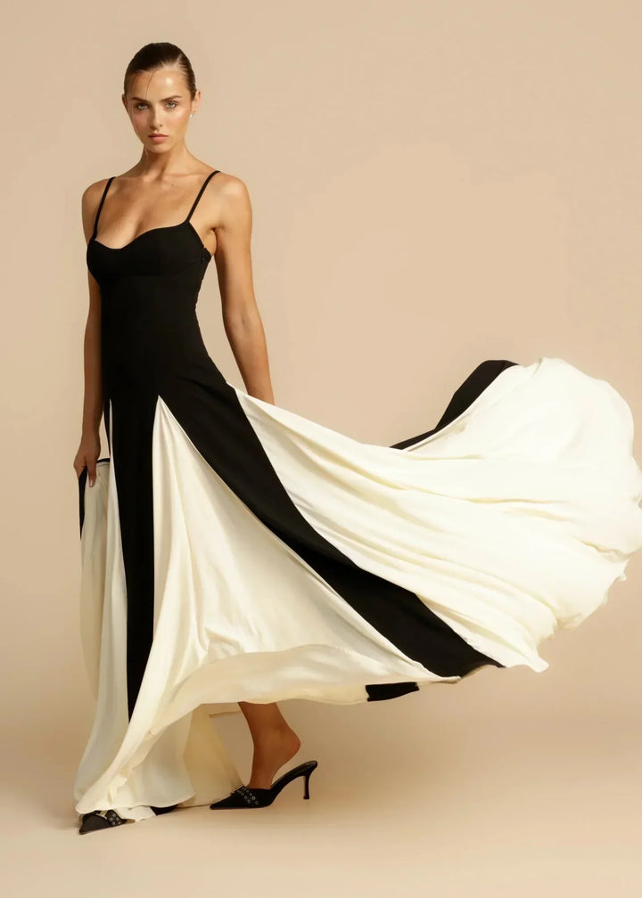Women's Paloma Silk Evening Maxi Gown High Waist Long Dress