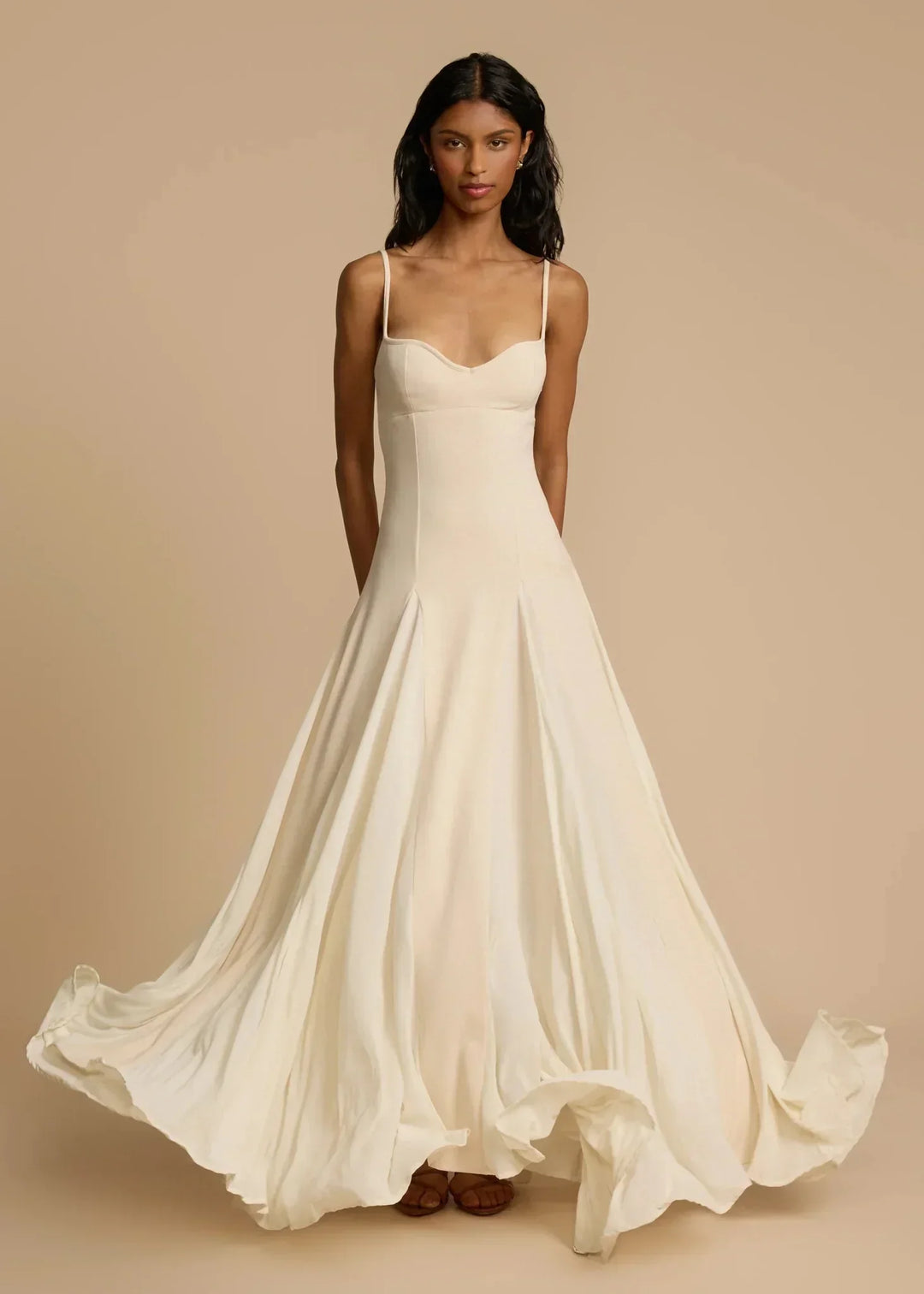 Women's Paloma Silk Evening Maxi Gown High Waist Long Dress