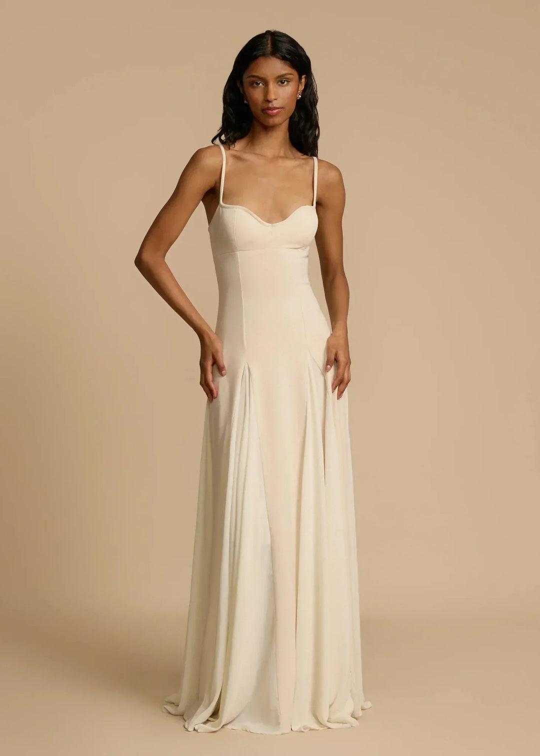 Women's Paloma Silk Evening Maxi Gown High Waist Long Dress