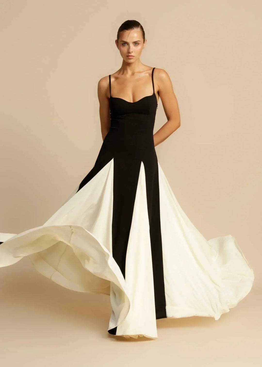 Women's Paloma Silk Evening Maxi Gown High Waist Long Dress