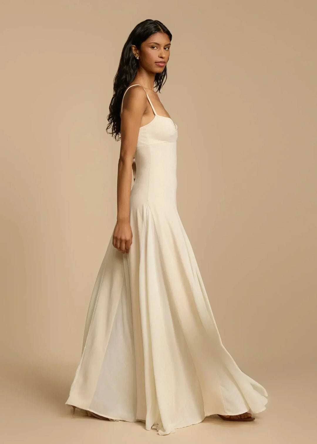 Women's Paloma Silk Evening Maxi Gown High Waist Long Dress