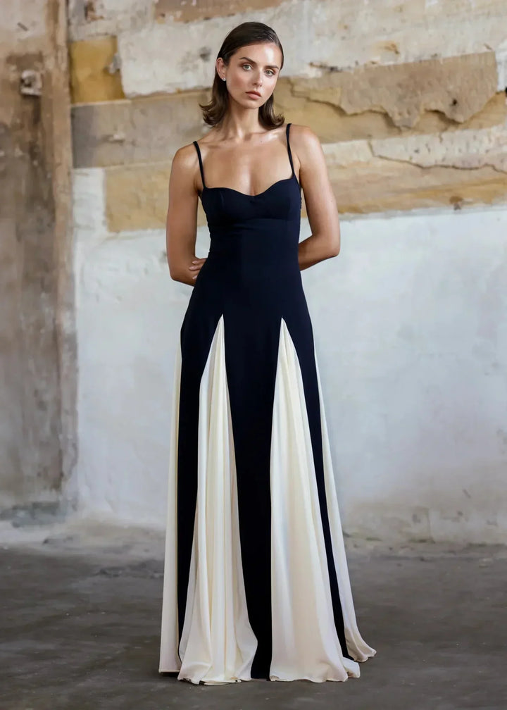 Women's Paloma Silk Evening Maxi Gown High Waist Long Dress