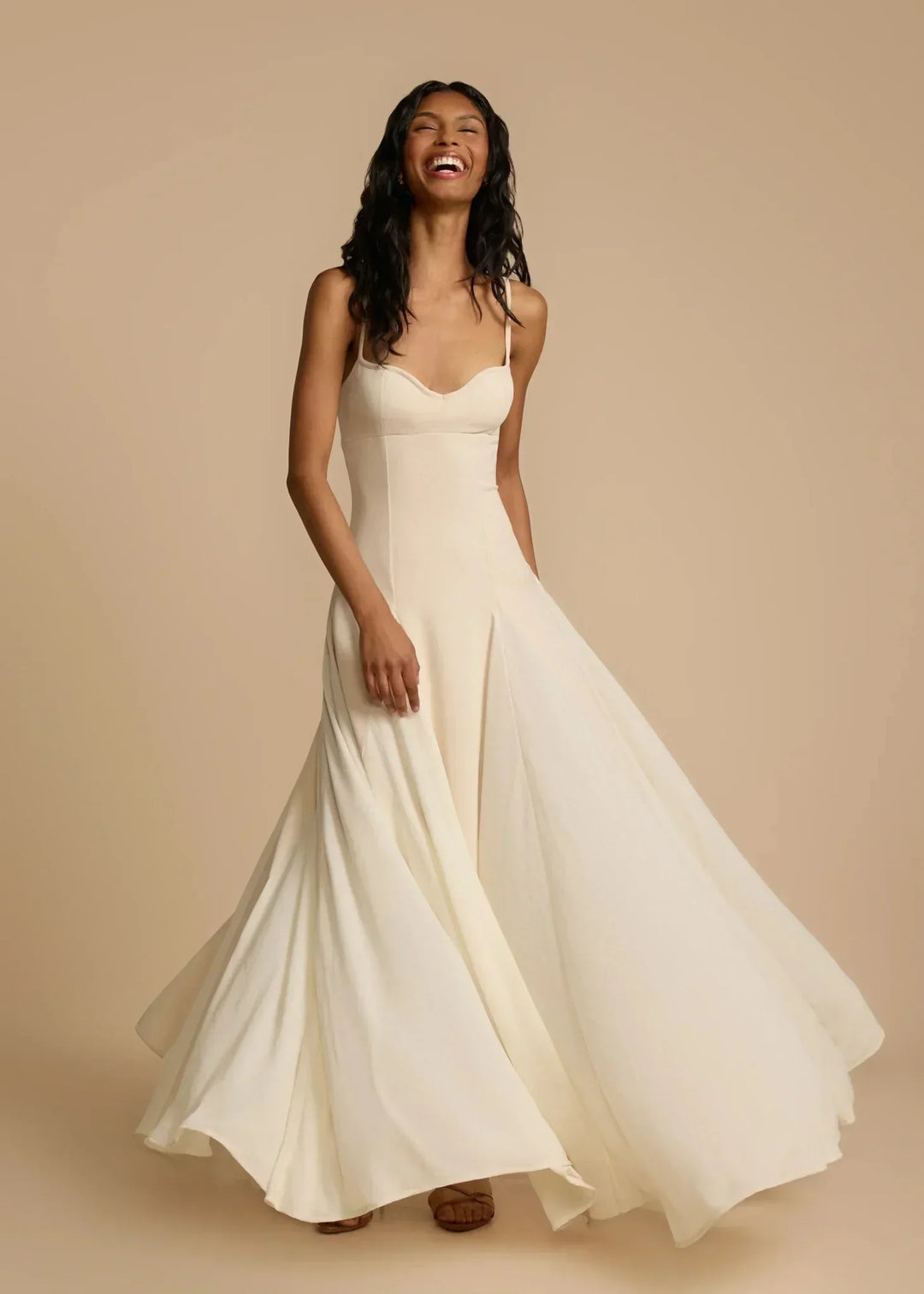 Women's Paloma Silk Evening Maxi Gown High Waist Long Dress