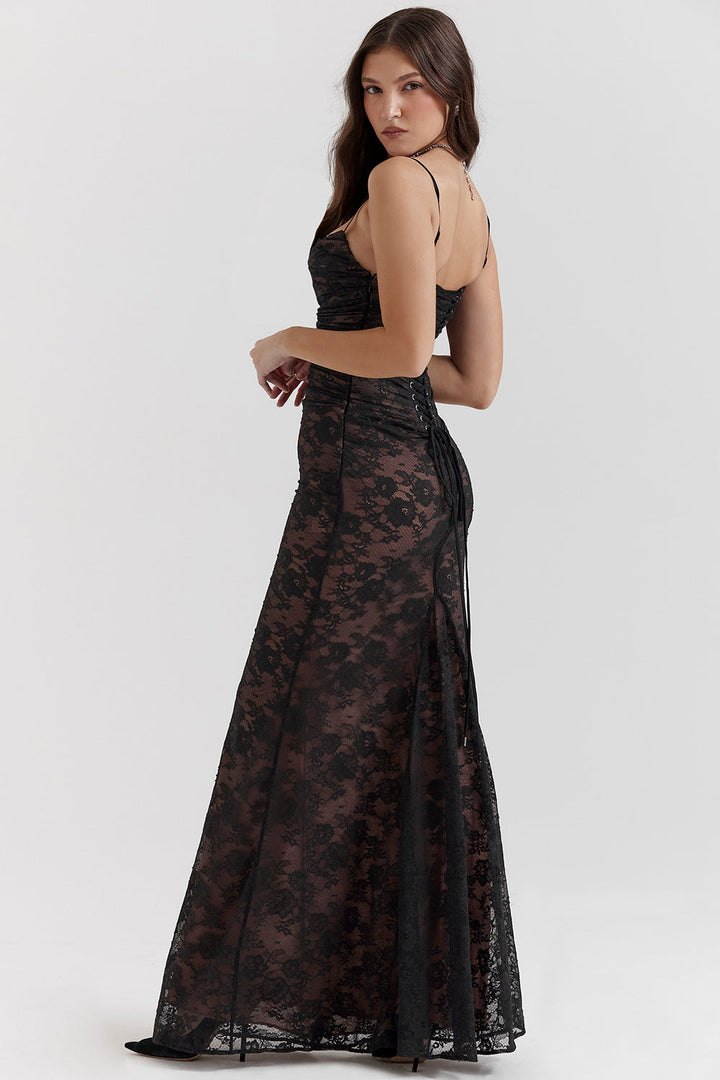 Women's Lace Maxi Dress Formal Evening Gown