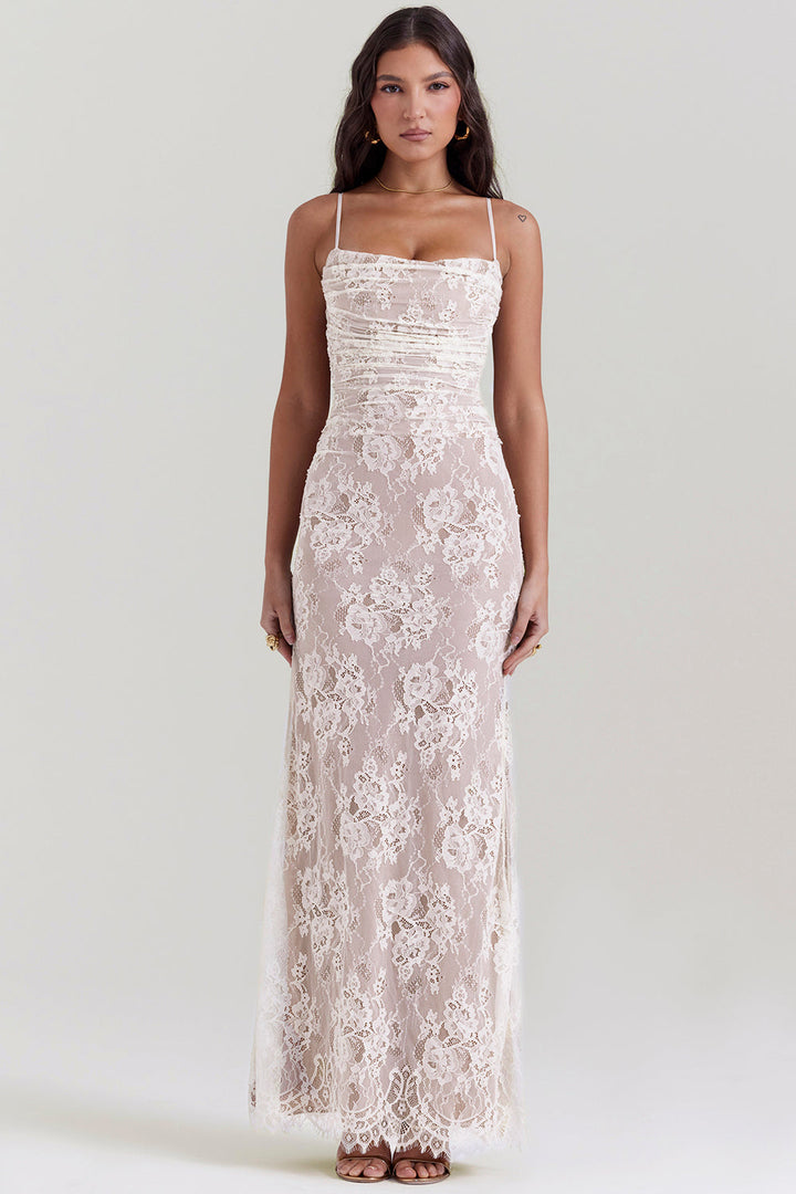 Women's Lace Maxi Dress Formal Evening Gown