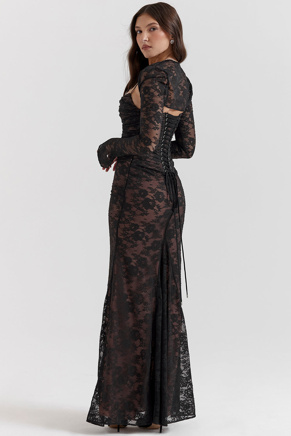 Women's Lace Maxi Dress Formal Evening Gown