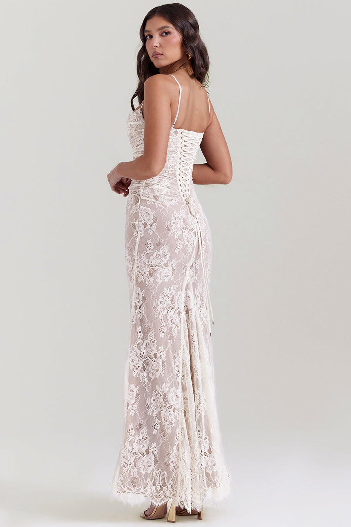 Women's Lace Maxi Dress Formal Evening Gown