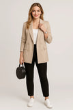 Women's Wool Blazer Jacket Casual Work Oversized Suit