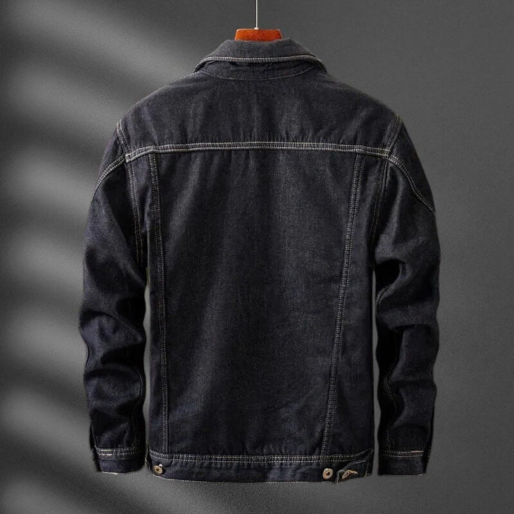 Men's Fleece Denim Trucker Jacket