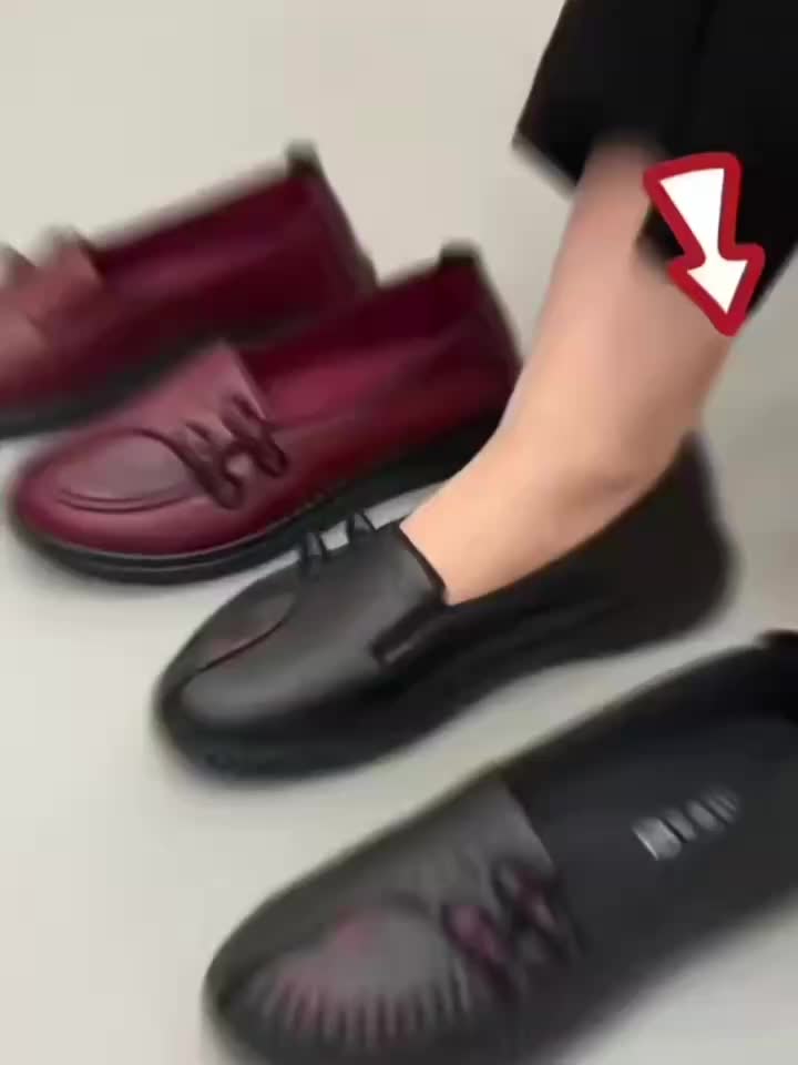 Női bőr mokaszinok, bebújós lapos alkalmi cipők