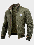 Men's Quilted Fleece Padded Bomber Jacket