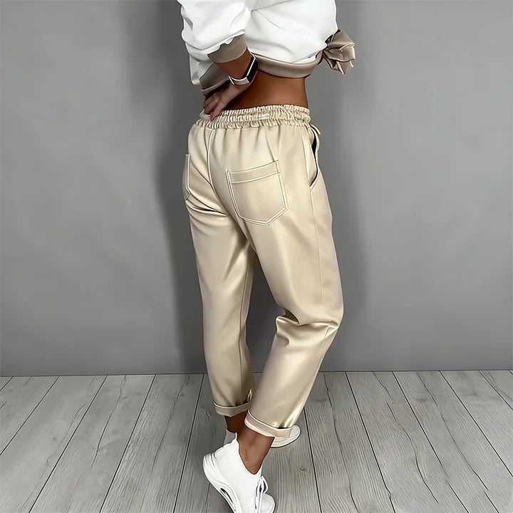 Women's Knit Button-Up Cardigan and Lounge Set