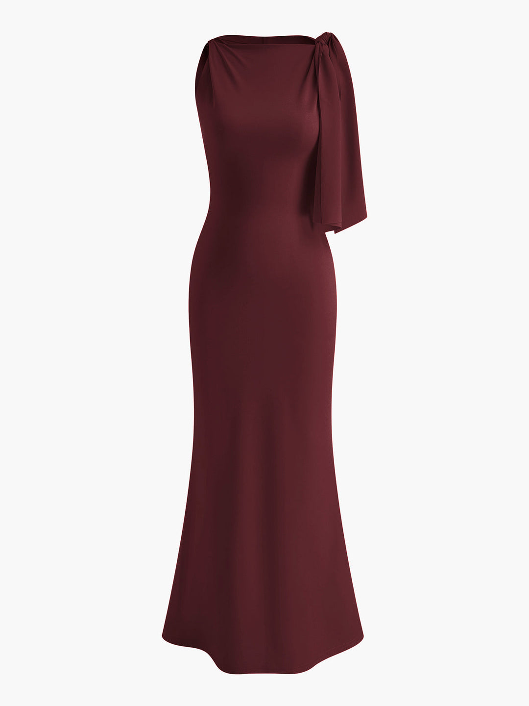 Robe de soirée longue et élégante en satin pour femme, sans manches, idéale pour les fêtes