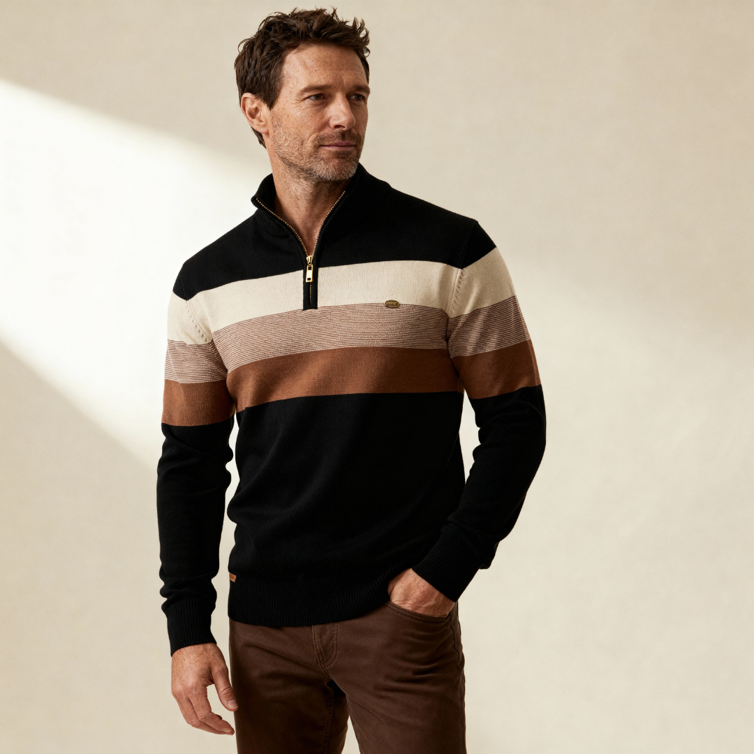 Men’s Merino Wool Quarter-Zip Sweater