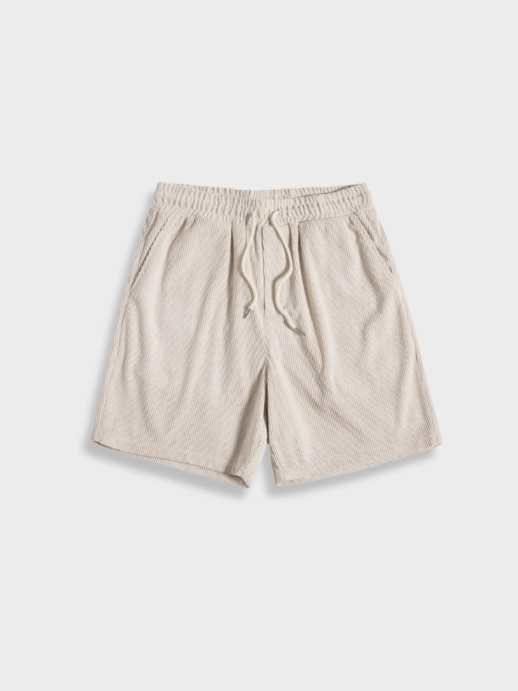 Men's Knit Button Up Shirt and Shorts Two Piece Set