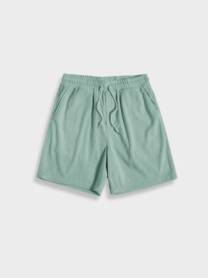 Men's Linen Blend Short Set Textured Knit Two Piece Outfit