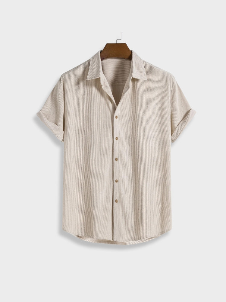 Men's Linen Blend Short Set Textured Knit Two Piece Outfit