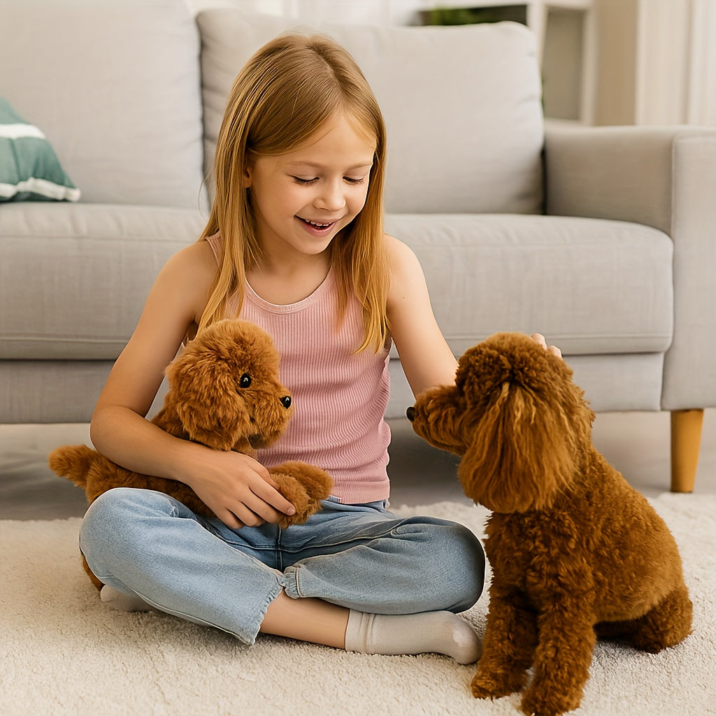 Teddy Dog Plush Toy Soft Fleece Poodle Stuffed Animal Puppy