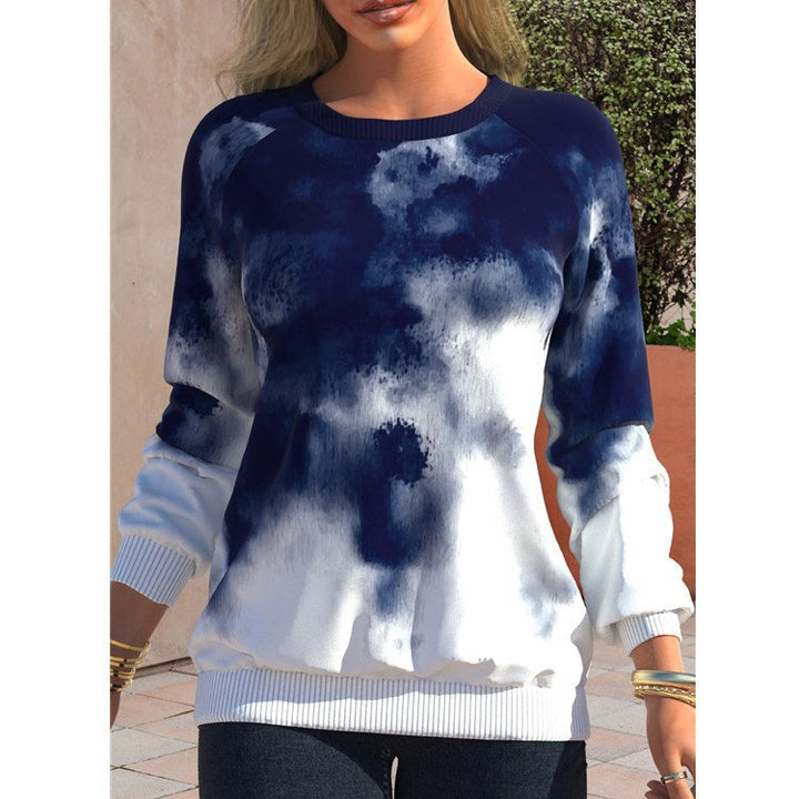 Women's Knit Round Neck Long Sleeve Sweater