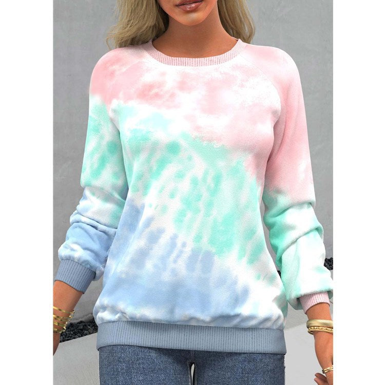 Women's Knit Round Neck Long Sleeve Sweater