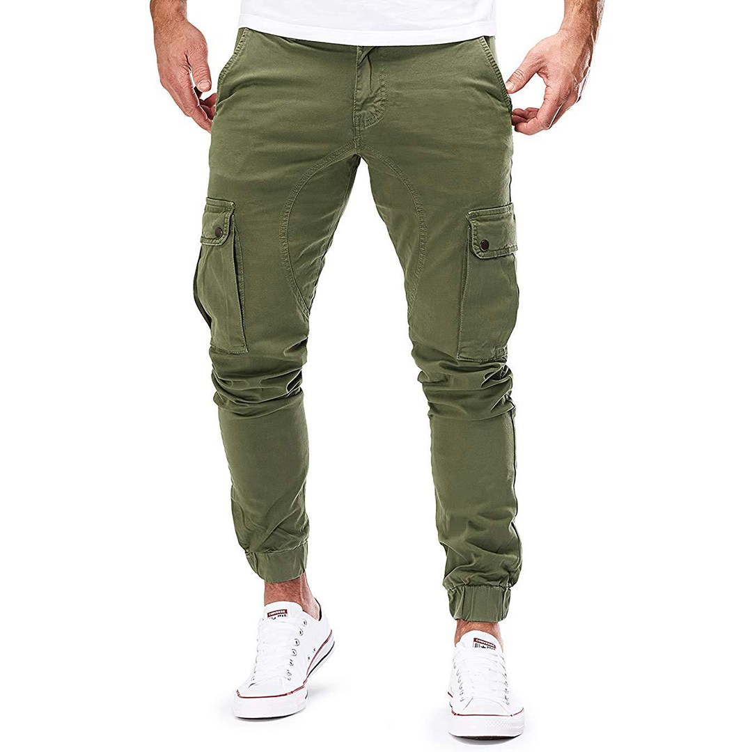 Cargo Pants Men's Fleece Jogger Slim Fit Trousers