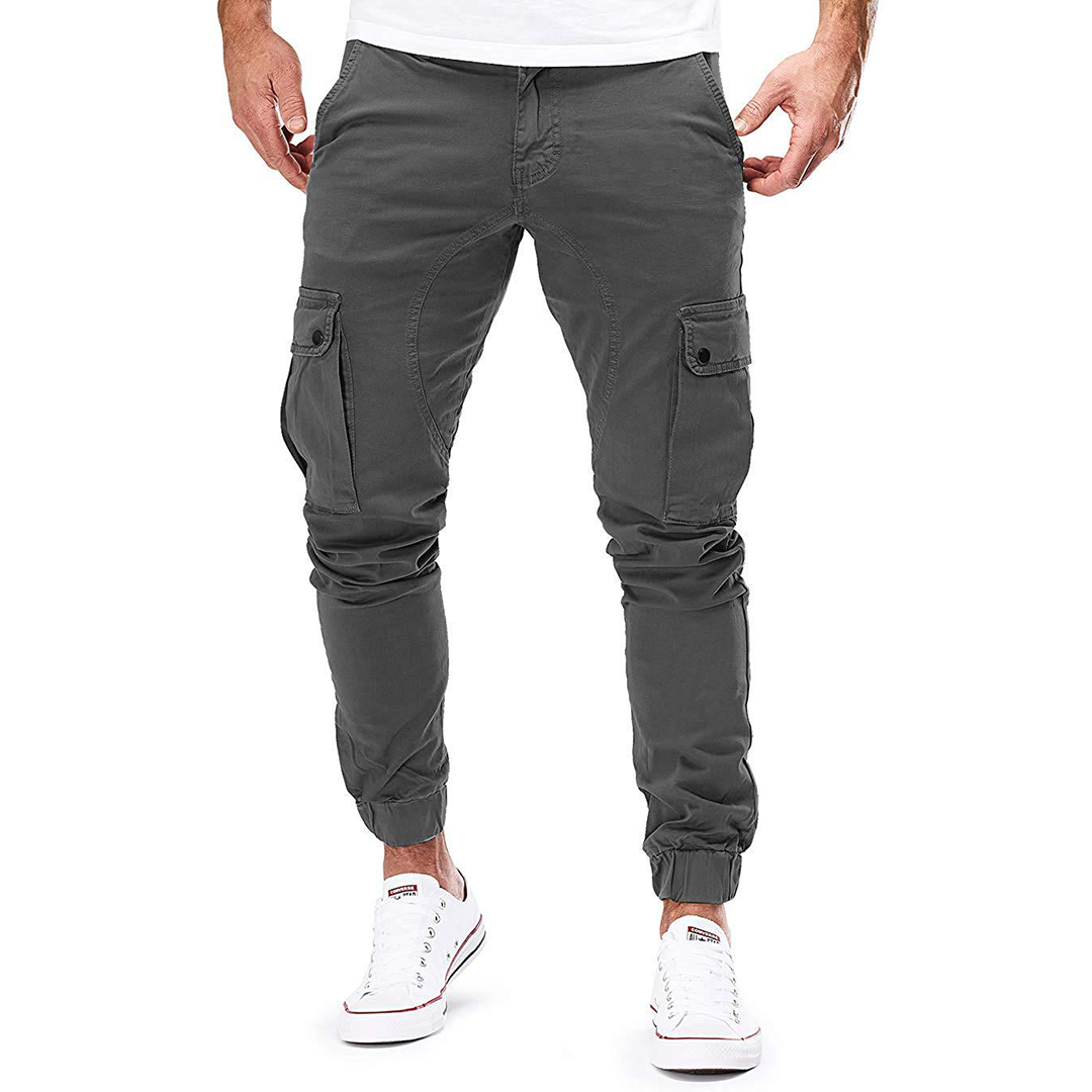 Cargo Pants Men's Fleece Jogger Slim Fit Trousers