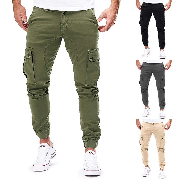 Cargo Pants Men's Fleece Jogger Slim Fit Trousers