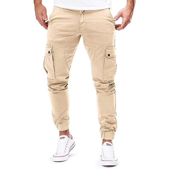 Cargo Pants Men's Fleece Jogger Slim Fit Trousers
