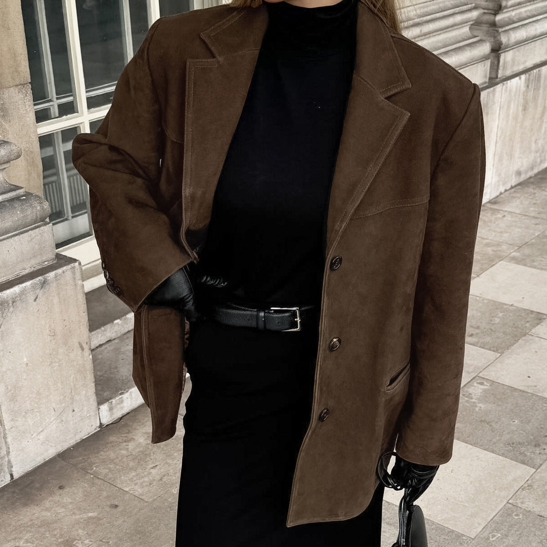 Women's Wool Blazer Oversized Jacket
