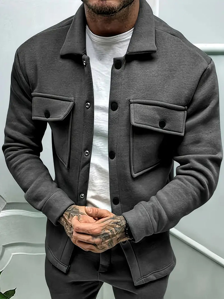 Men’s Oversized Fleece Shirt Jacket