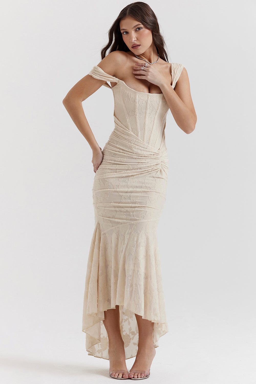 Women's Lace Formal Evening Maxi Dress