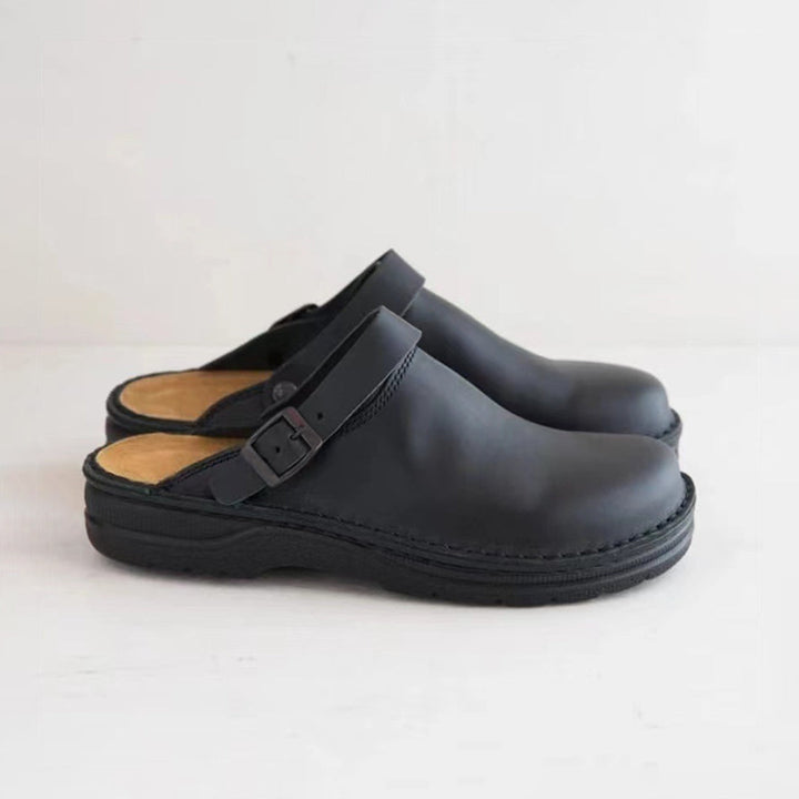 Men's Leather Clogs Slip On Sandals Footwear Casual Mules