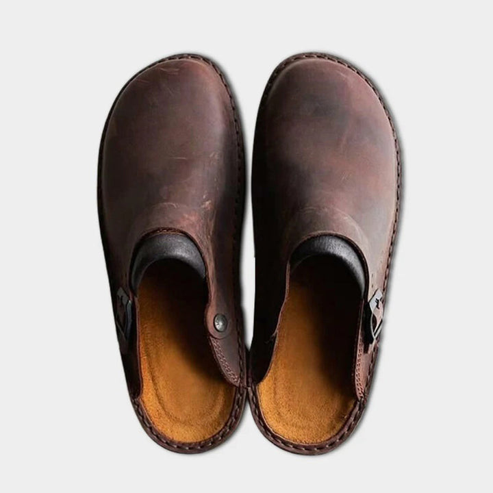 Men's Leather Clogs Slip On Sandals Footwear Casual Mules
