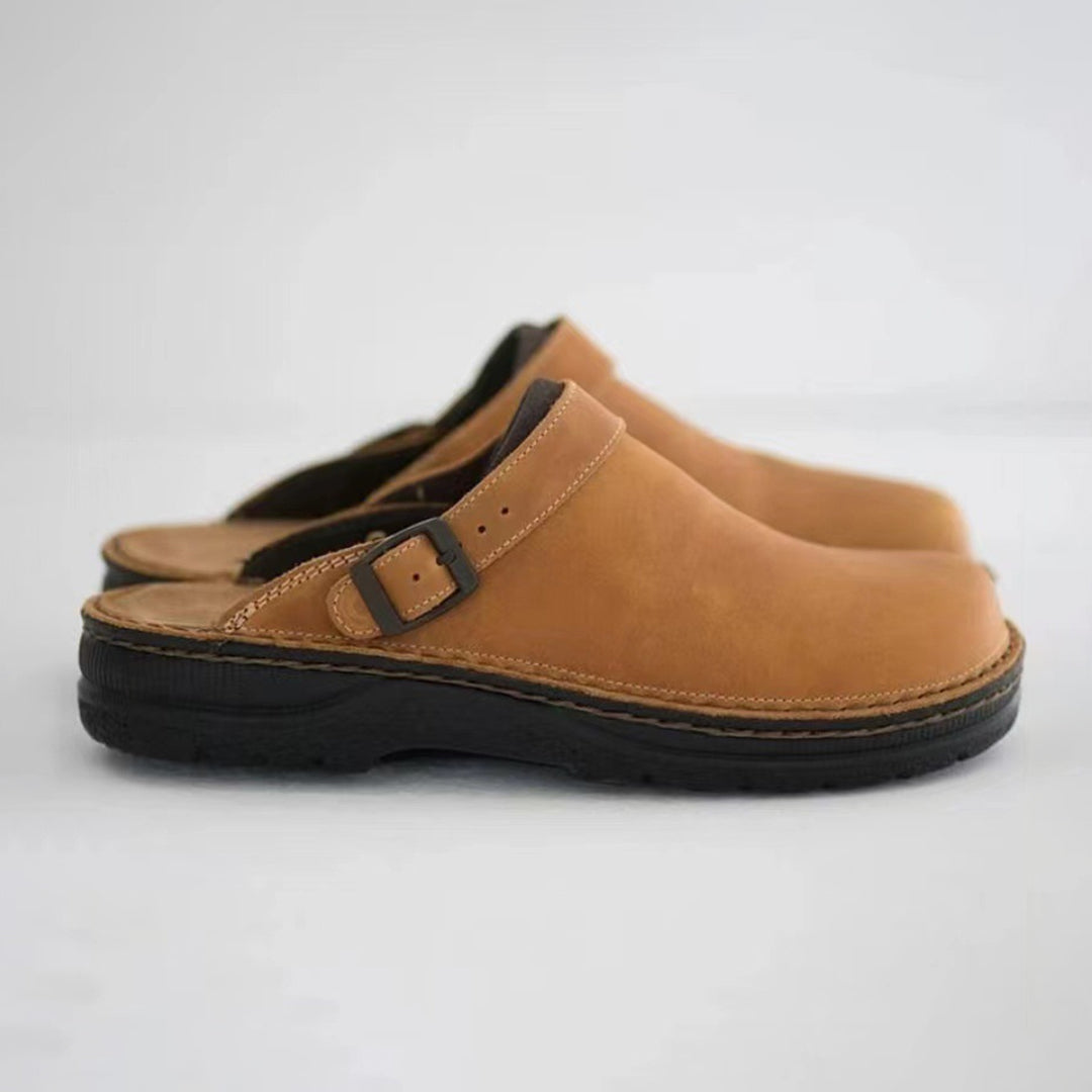 Men's Leather Clogs Slip On Sandals Footwear Casual Mules