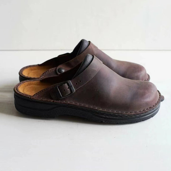 Men's Leather Clogs Slip On Sandals Footwear Casual Mules