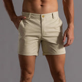 Men's Wool Mix Chino Shorts Casual Tailored Fit