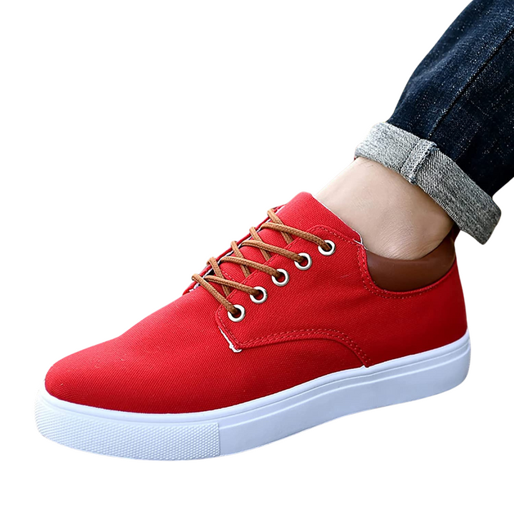 Men's Canvas Low-Top Lace-Up Sneakers