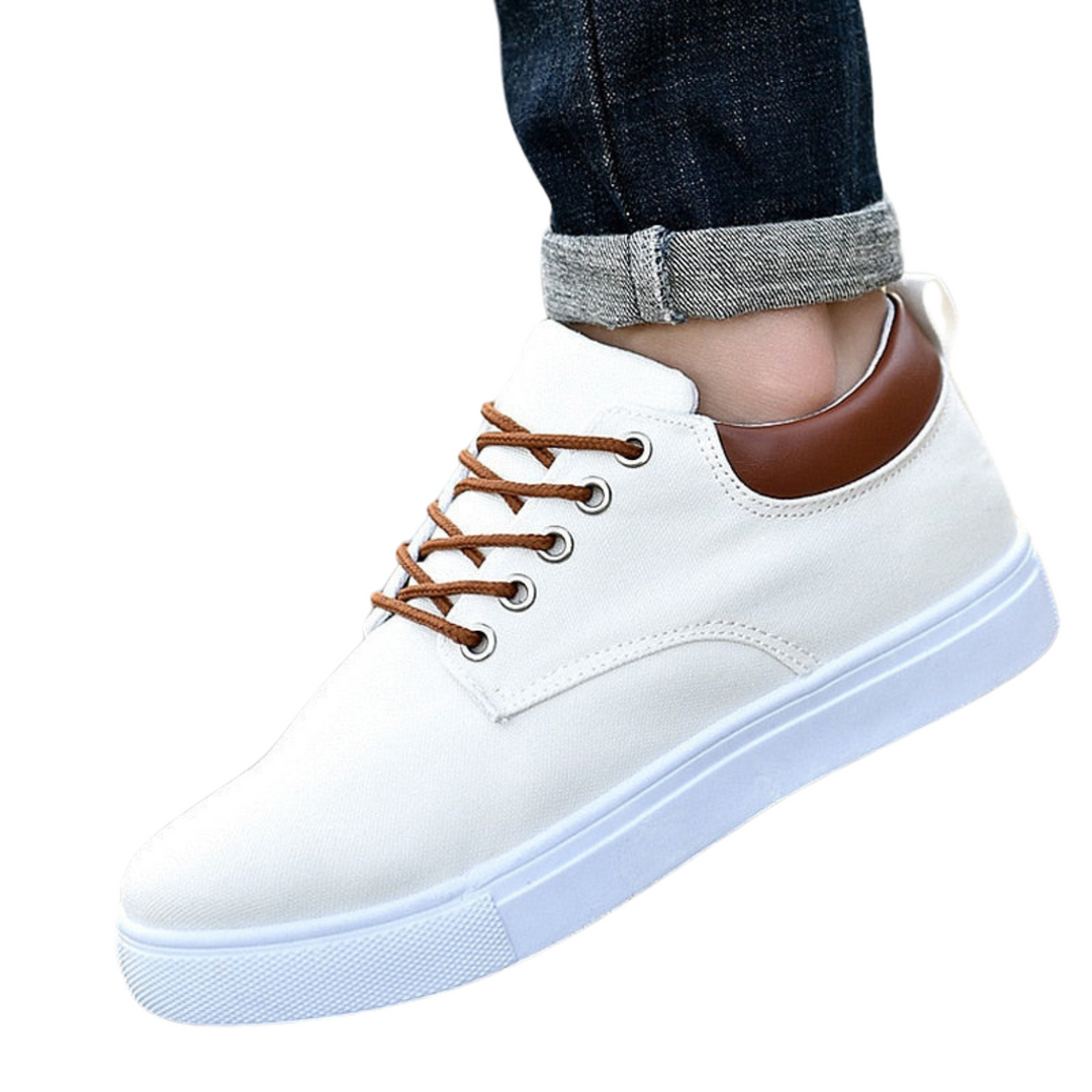 Men's Canvas Low-Top Lace-Up Sneakers
