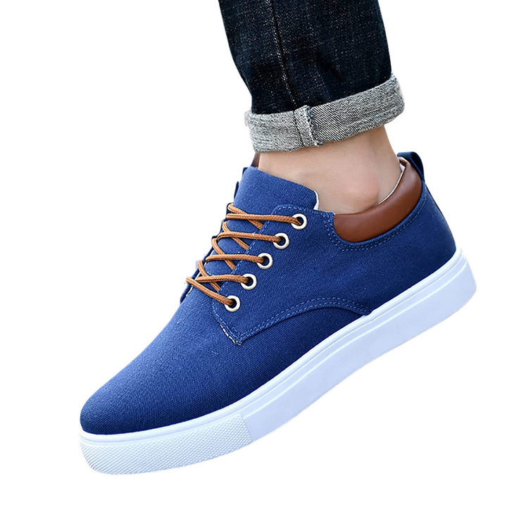 Men's Canvas Low-Top Lace-Up Sneakers