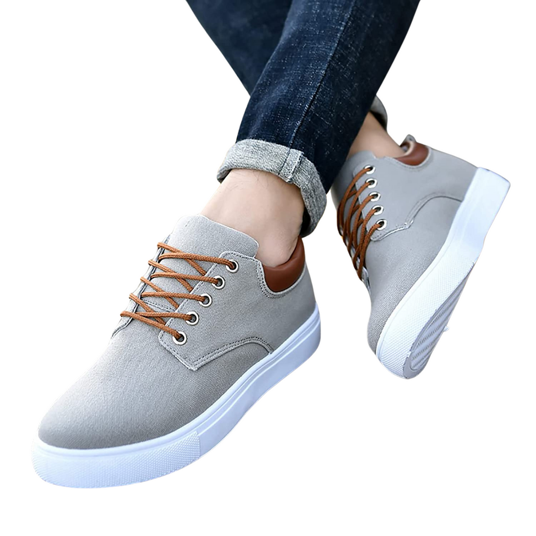 Men's Canvas Low-Top Lace-Up Sneakers
