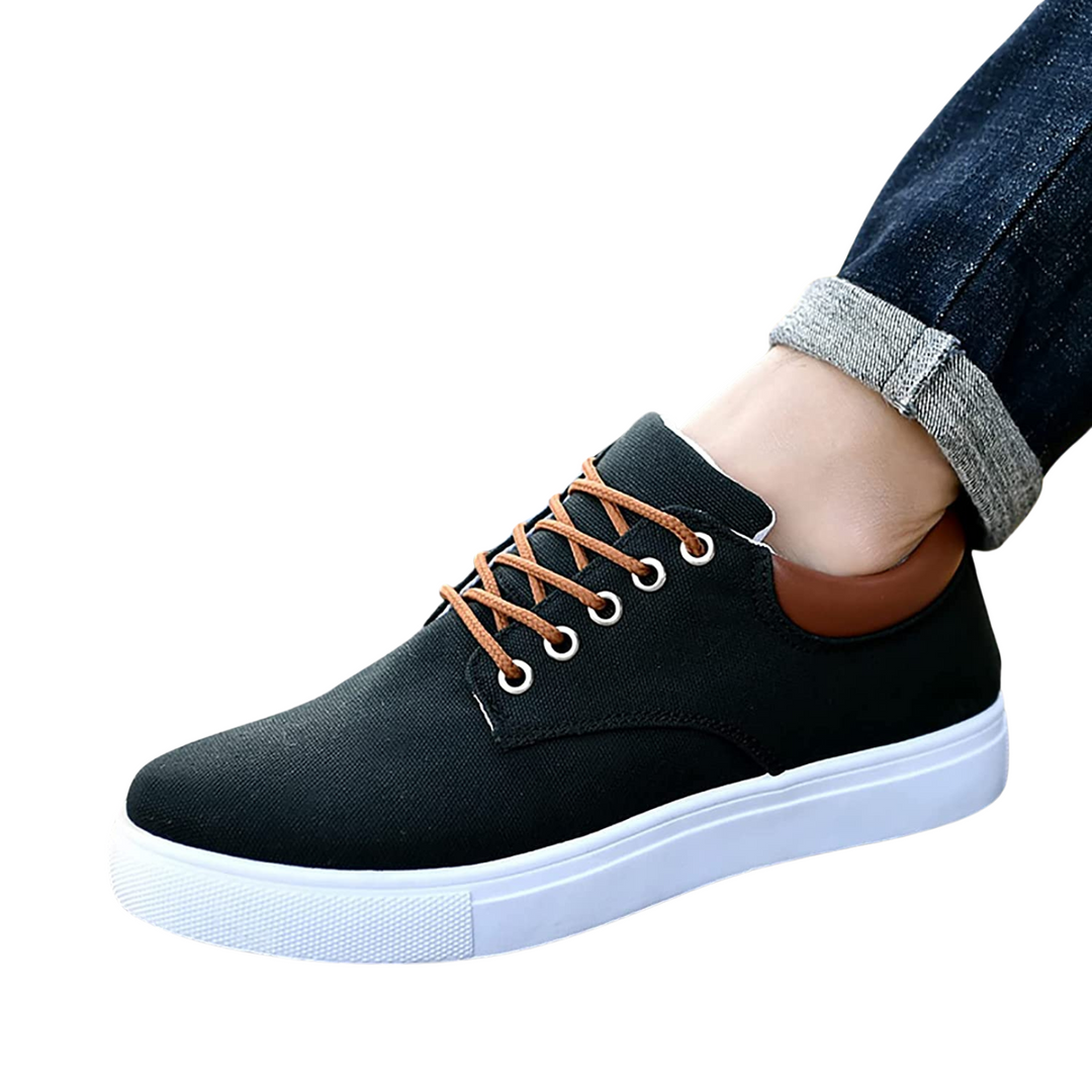 Men's Canvas Low-Top Lace-Up Sneakers
