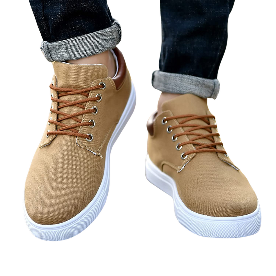 Men's Canvas Low-Top Lace-Up Sneakers