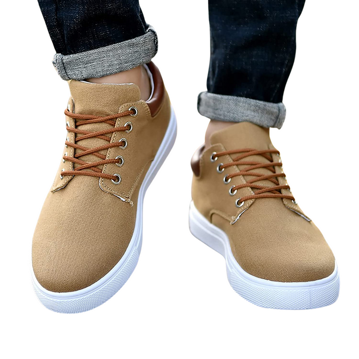 Men's Canvas Low-Top Lace-Up Sneakers