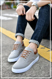 Men's Canvas Low-Top Lace-Up Sneakers