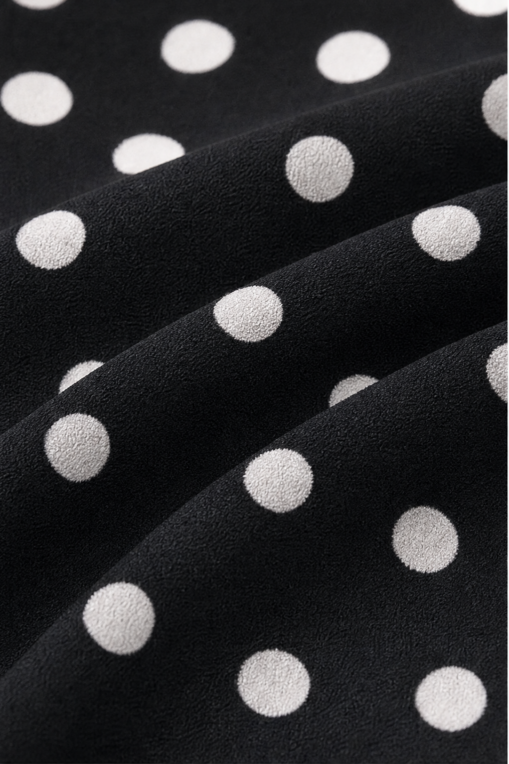 Women's Polka Dot Chiffon Blouse Long Lantern Sleeve Button Shirt