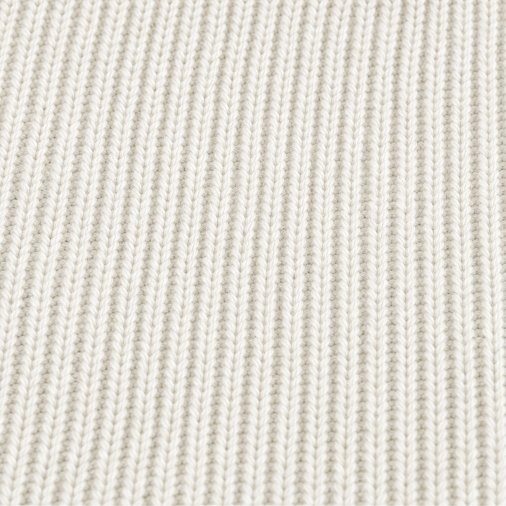 Pull à col V pour femme en maille côtelée