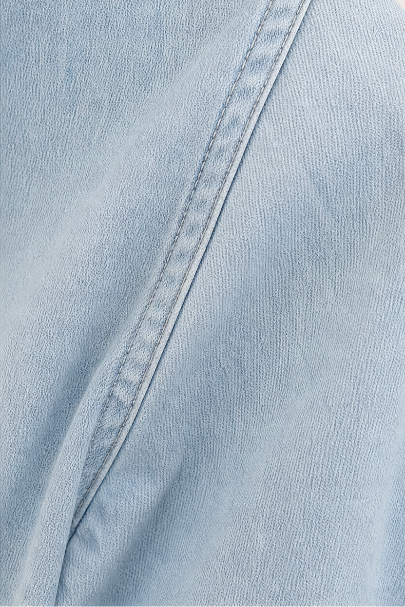 Chemise en jean pour femme, blouse oversize en lin, tunique décontractée