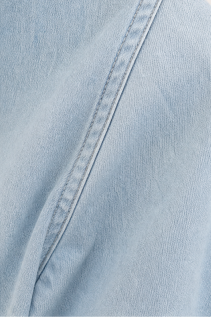 Chemise en jean pour femme, blouse oversize en lin, tunique décontractée